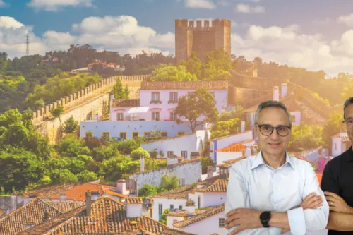 Paisagem de Óbidos com os gestores maxfinance pontocrédito 